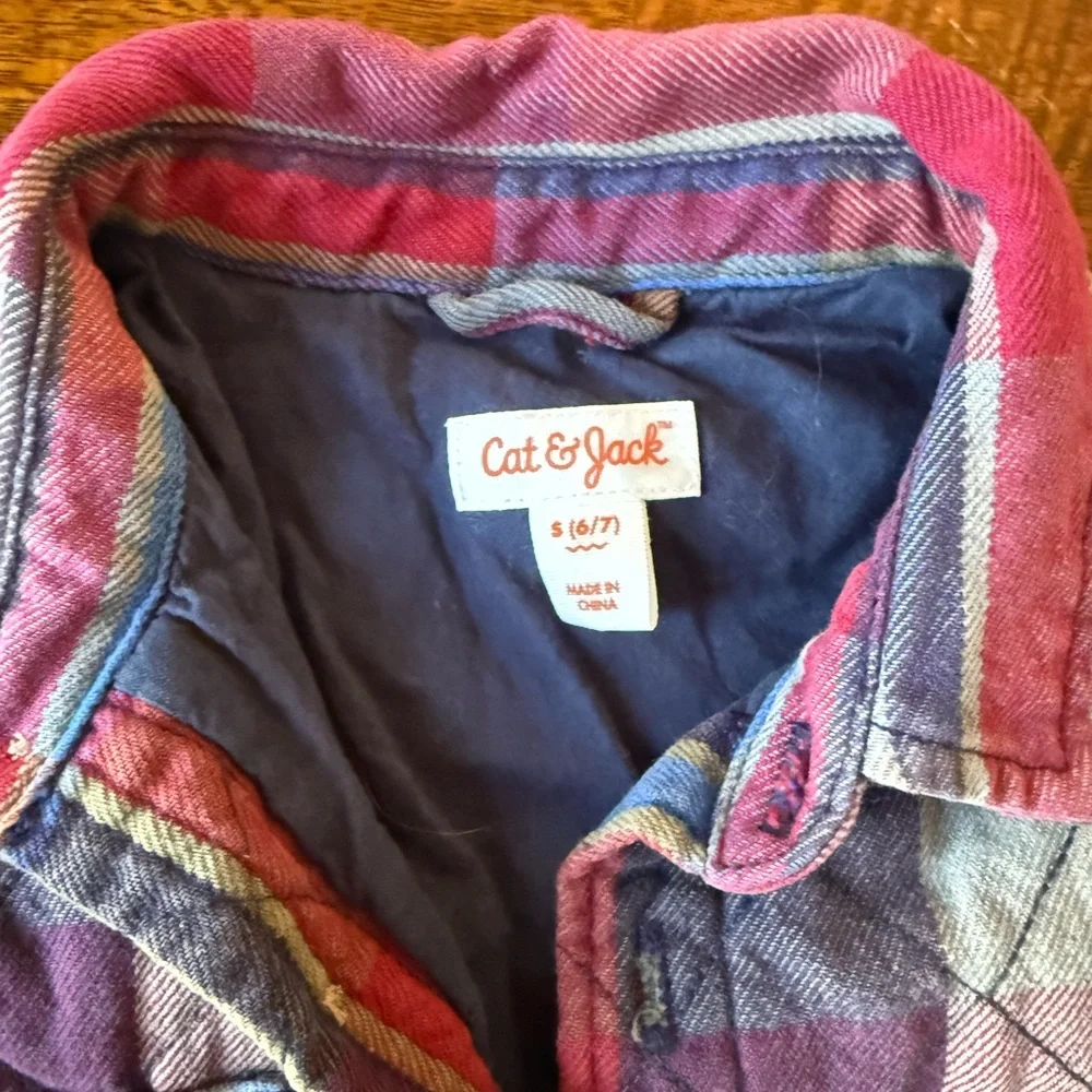 Cat & Jack Colorful Plaid Quilted Jacket